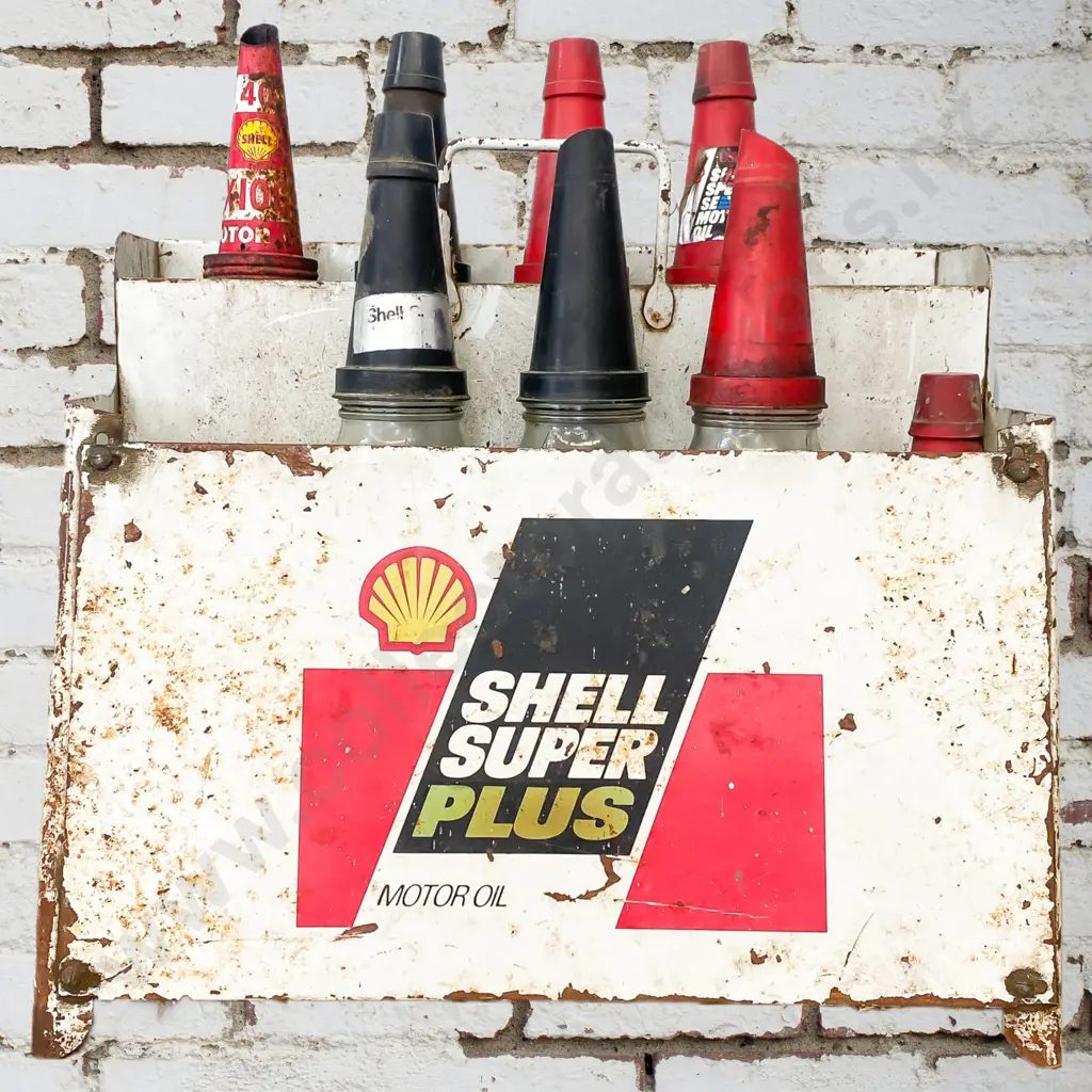 Shell Super Plus Motor Oil Bottle Rack Image 1++