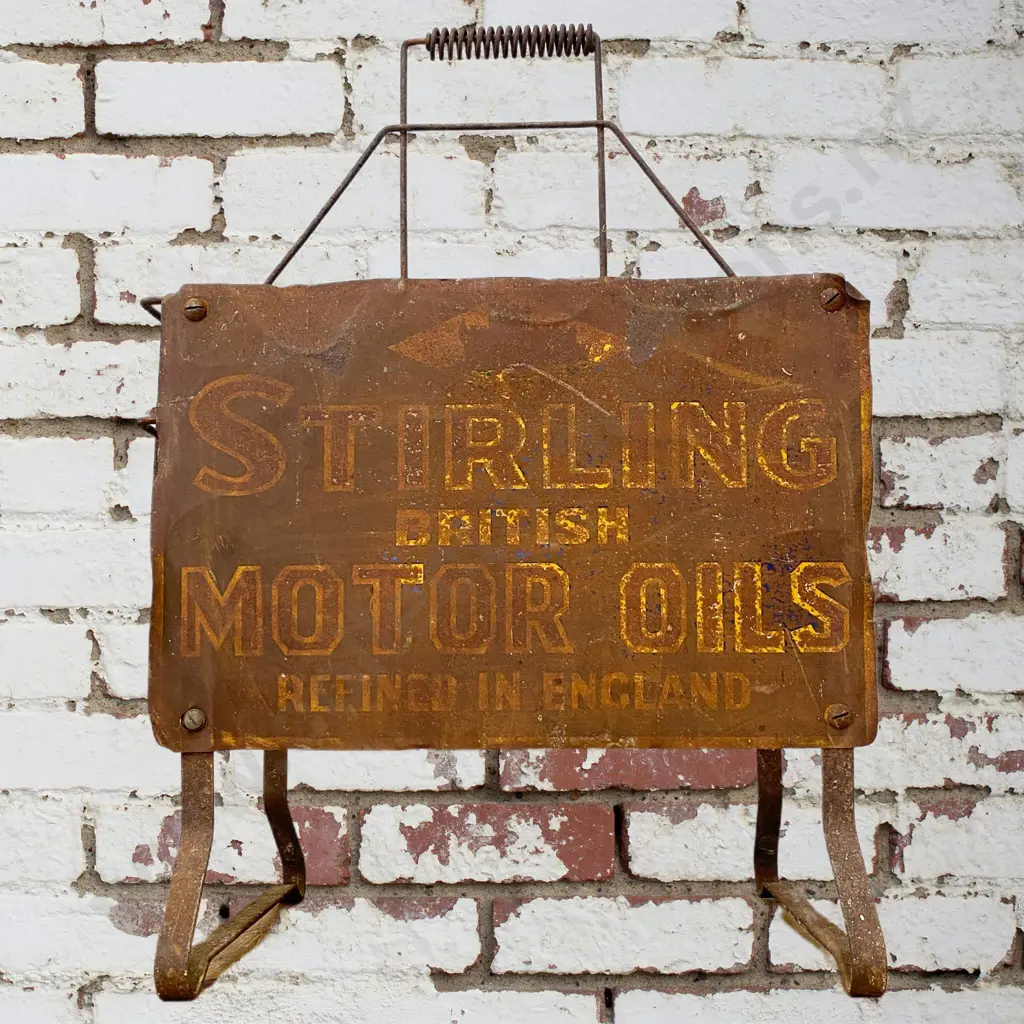 Sterling Motor Oil Bottle Rack RARE Image 1++
