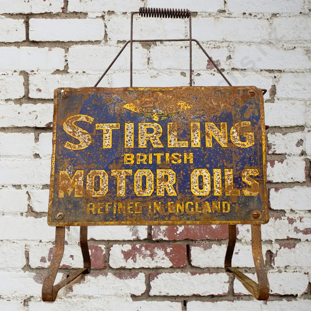 Sterling Motor Oil Bottle Rack RARE Image 1++
