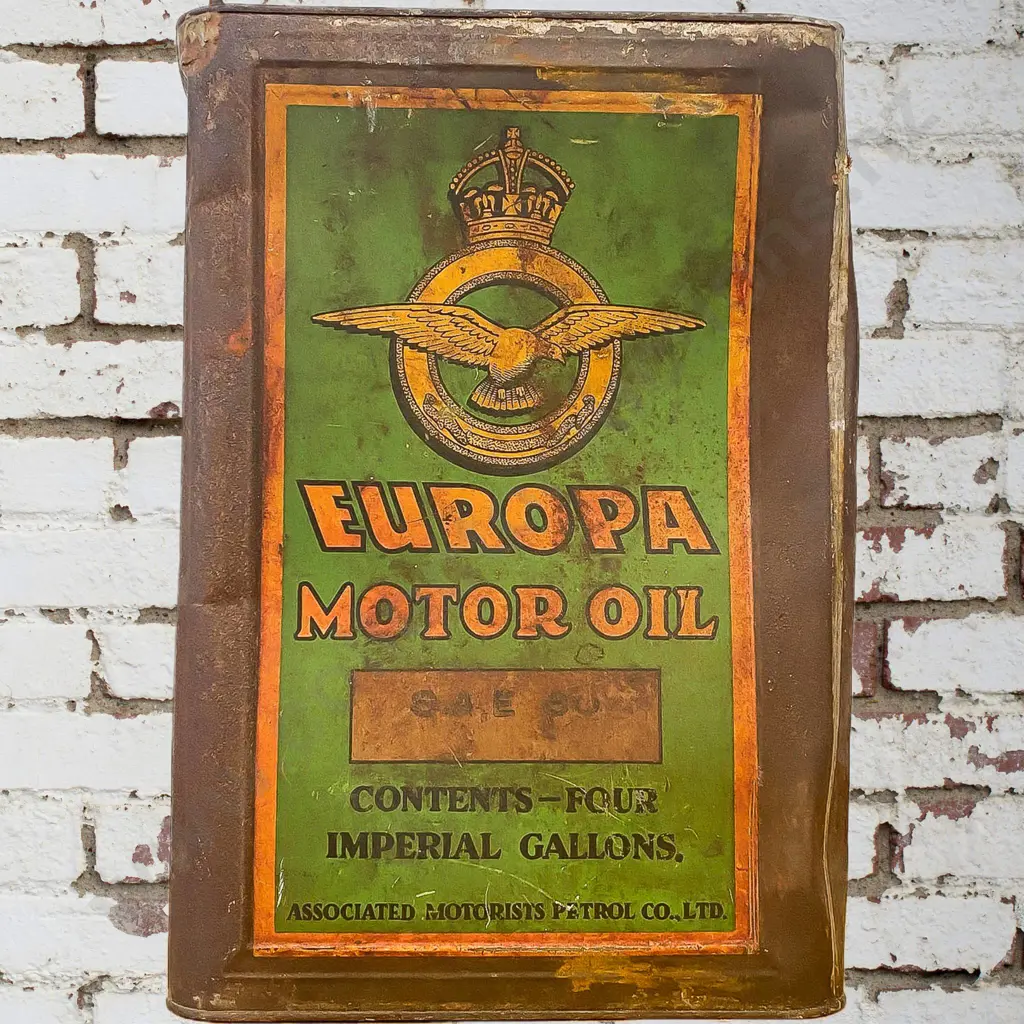 Europa 4 Gallon Air Ministry Tin Image 1++