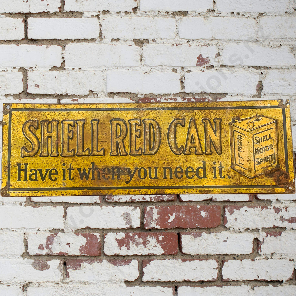Shell Red Can Sign Image 1++