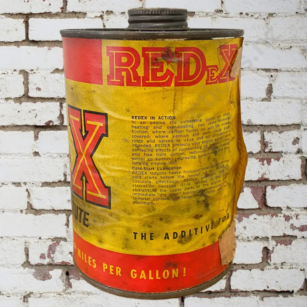 Unusual Redex Paper Label Tin Image 1++