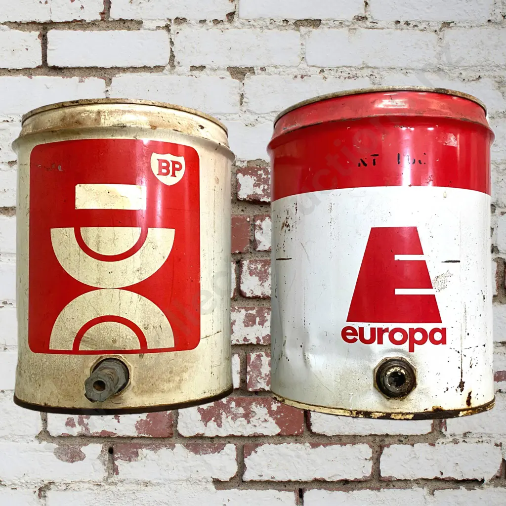 2 x Oil Drums BP and Europa Image 1++