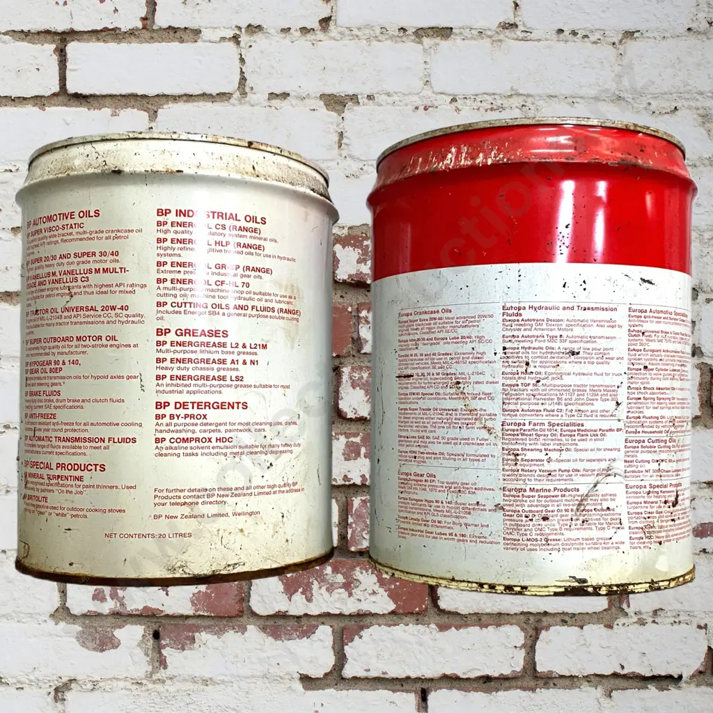 2 x Oil Drums BP and Europa Image 1++