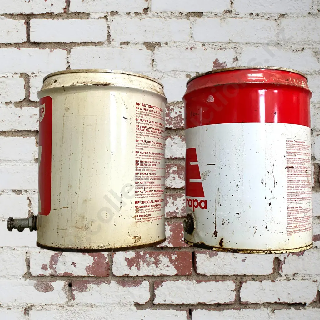 2 x Oil Drums BP and Europa Image 1++