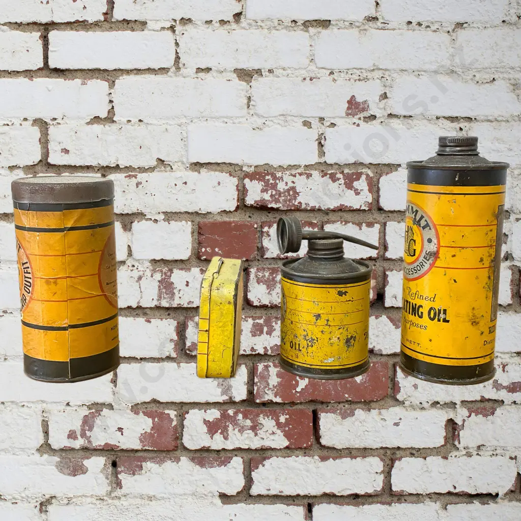 4 x Summit Cycle Oil Tins (Hope Gibbons Ltd) Image 1++