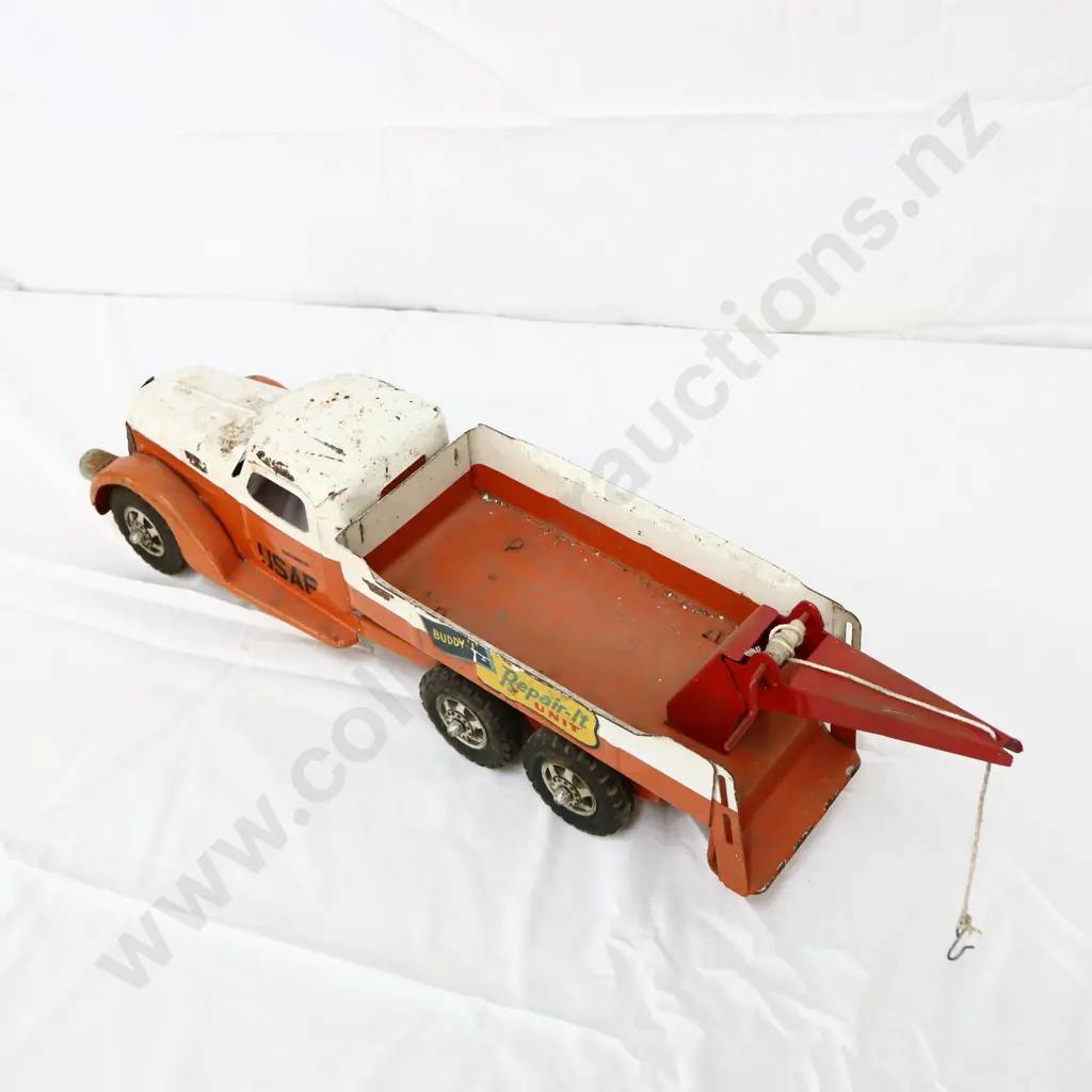 Buddy L USAF Tin Toy Tow Truck Image 1++