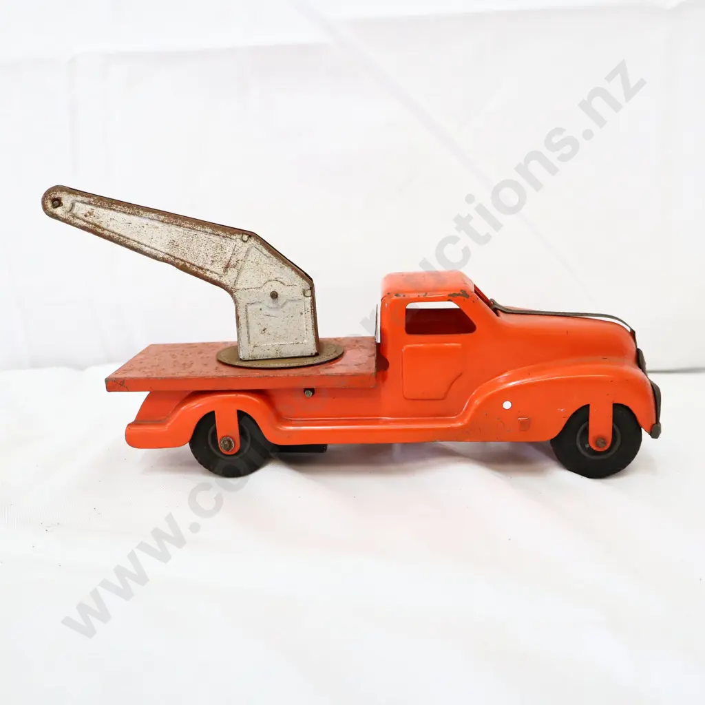 Orange Tin Toy Tow Truck Image 1++