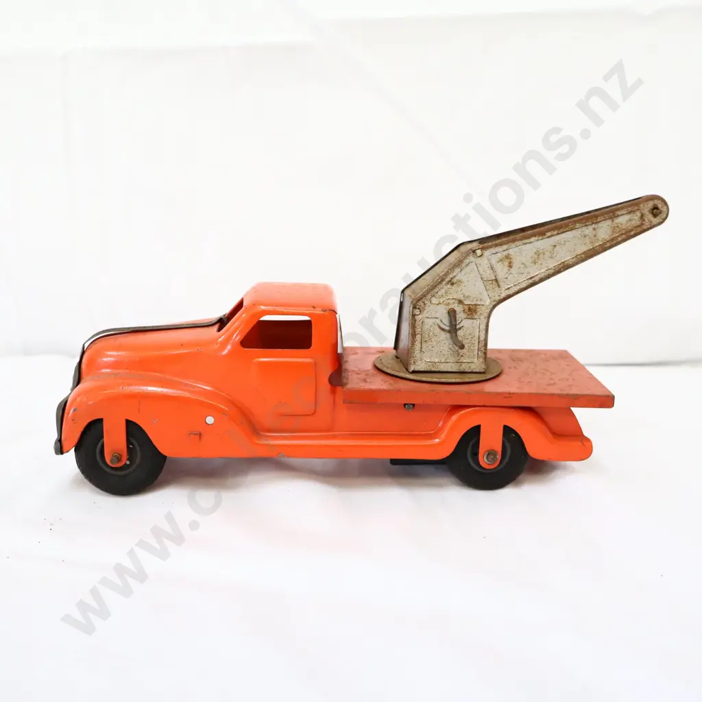 Orange Tin Toy Tow Truck Image 1++
