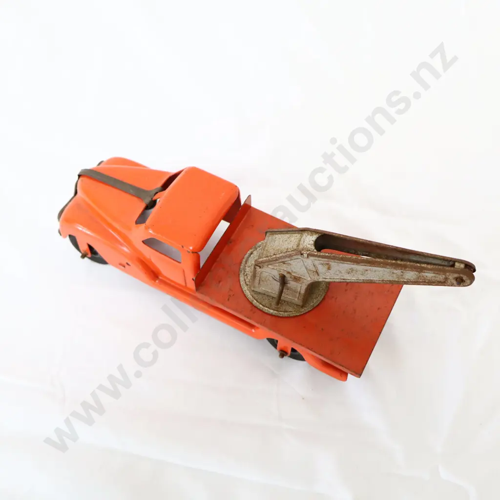 Orange Tin Toy Tow Truck Image 1++