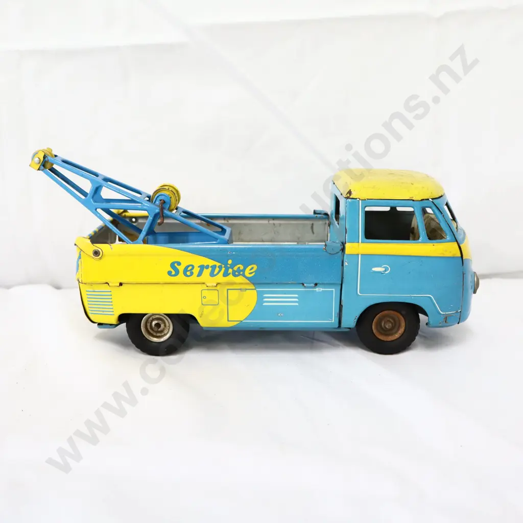 Western German Tin Plate Toy VW Tow Truck Image 1++
