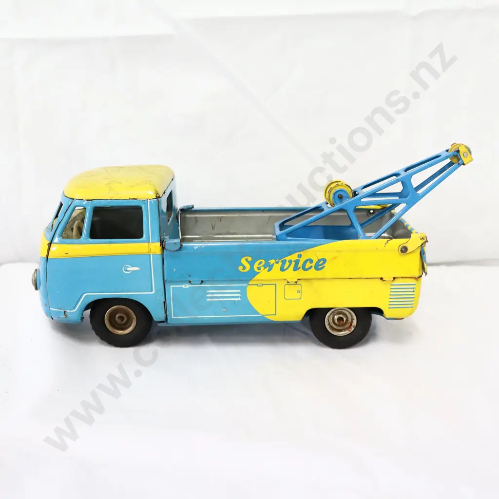 Western German Tin Plate Toy VW Tow Truck Image 1++