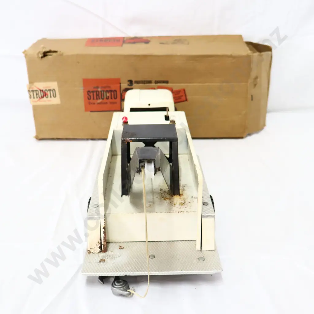 Boxed Structo Power Wrecker Black/White Pressed Stel Tow Truck Image 1++