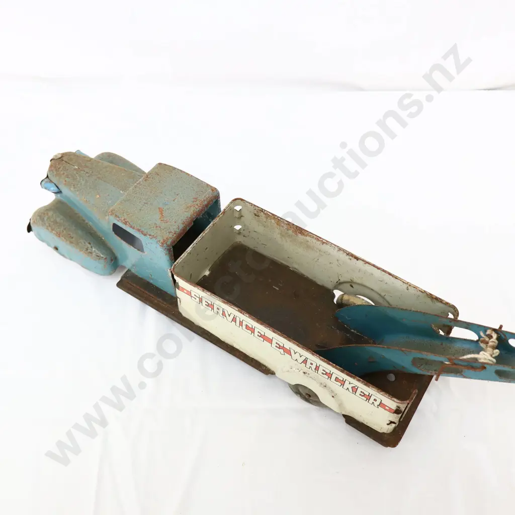 Wyandotte Wrecker E Service Blue/White Pressed Steel Tow Truck Image 1++