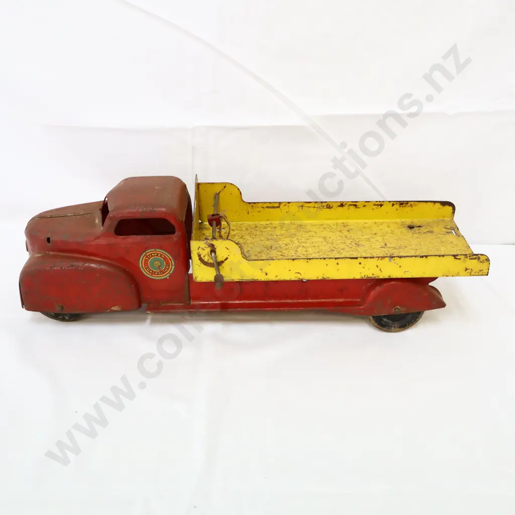 LARGE Marx Lumar Contractors Pressed Steel Tow Truck No Grill Image 1++