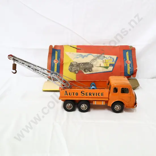 French Auto Service Orange Wrecker Toy Truck