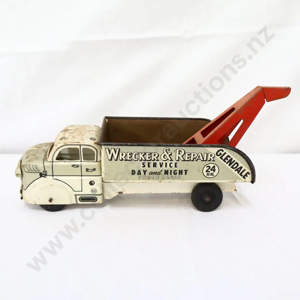 MARX Toys Glendale Wrecker and Repair Tin Plate Toy Truck Image 1++