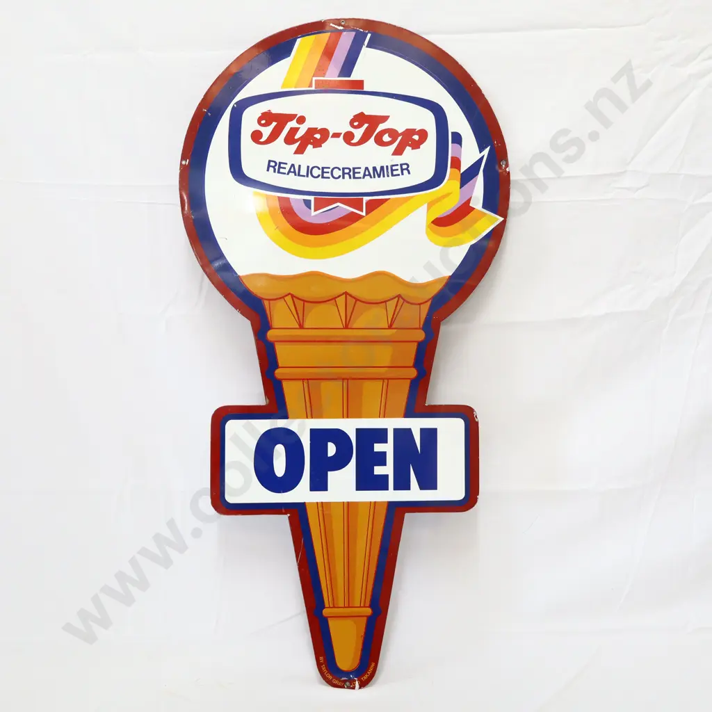 Tip Top Ice Cream Double Sided Sign Image 1++