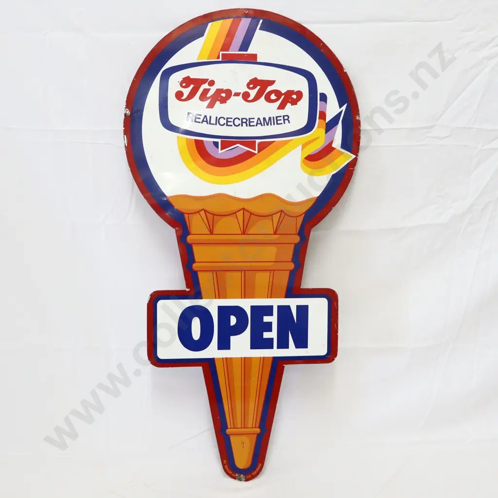 Tip Top Ice Cream Double Sided Sign Image 1++