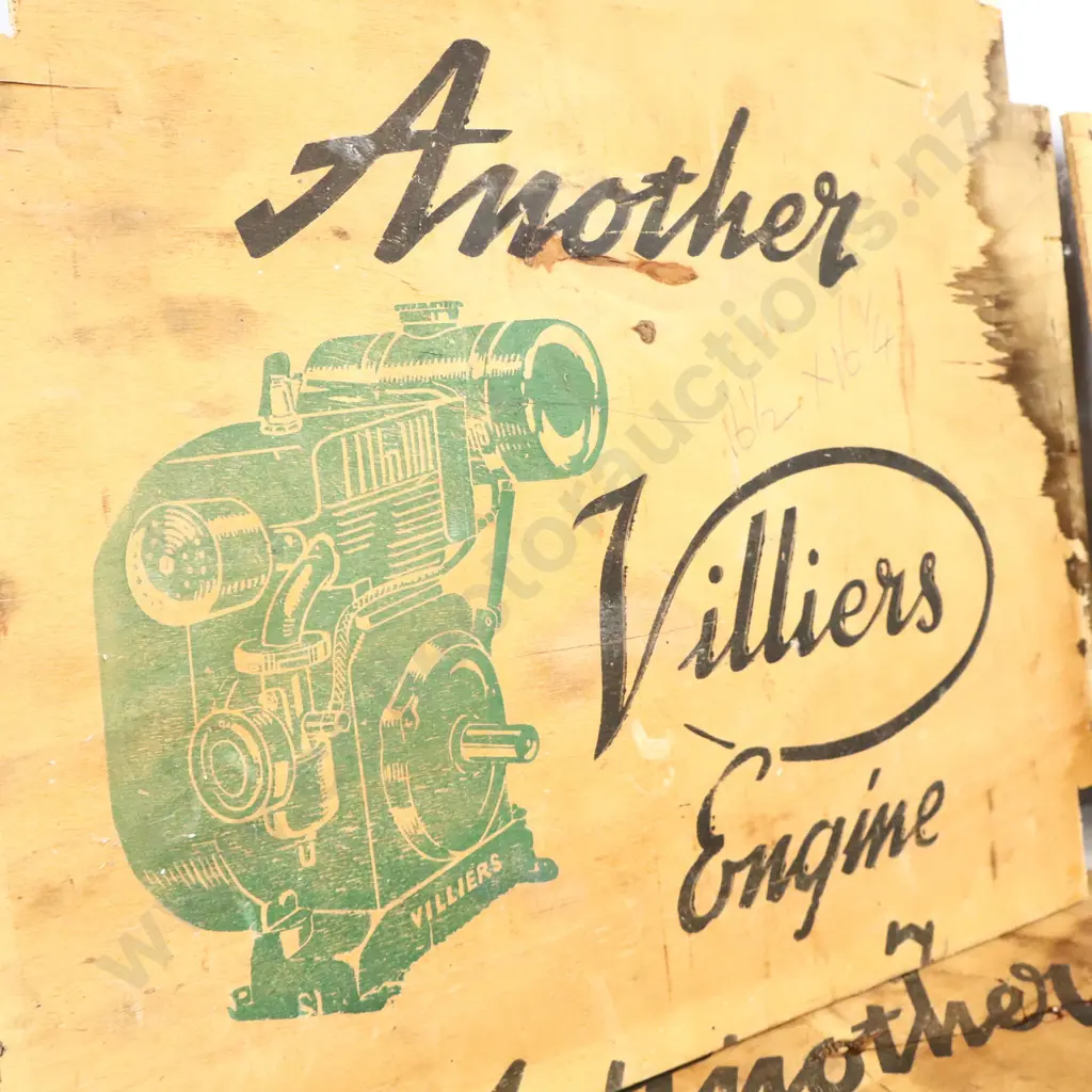 Villars Engines Wooden Box Signs Image 1++