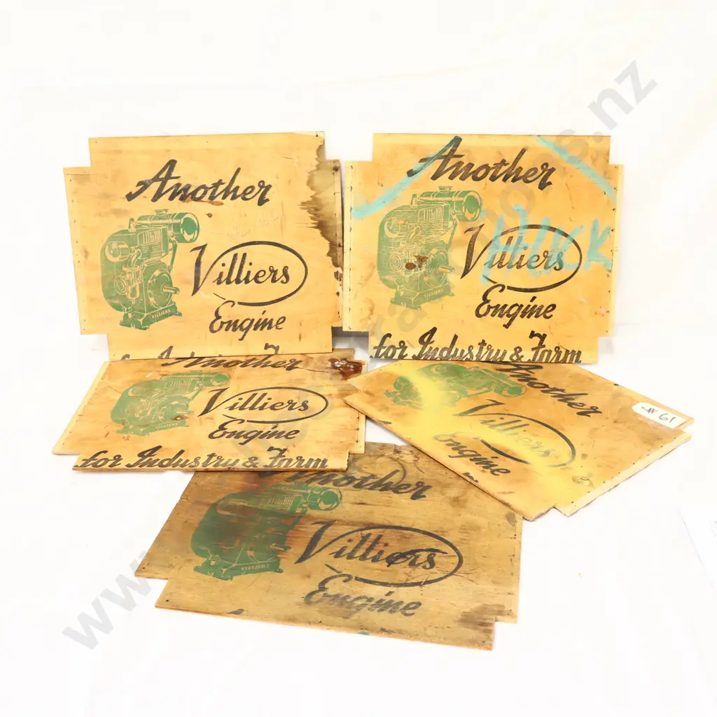 Villars Engines Wooden Box Signs Image 1++