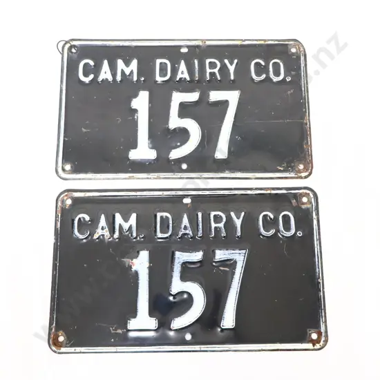 PAIR Cambridge Dairy Co  License Plates