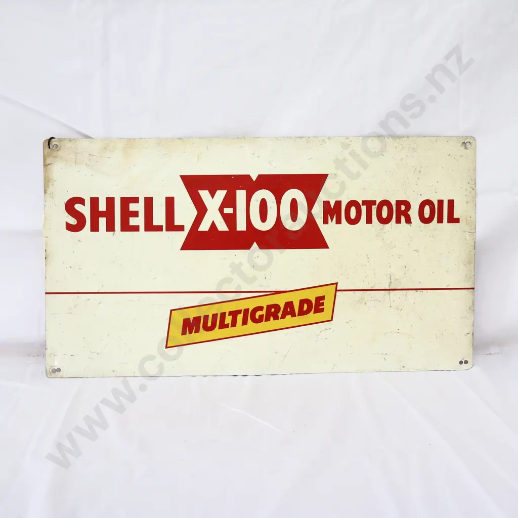 Double Sided Shell X100 Oil Bottle Rack Sign Image 1++