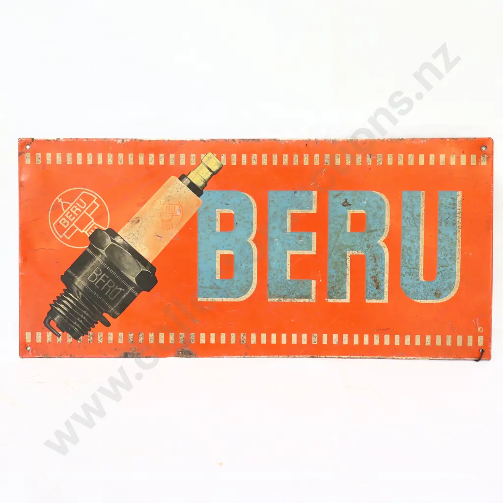 RARE Beru Spark Plugs Tin Sign Image 1++