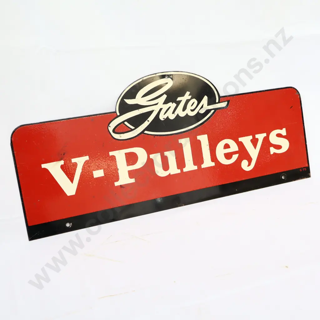 Double Sided Gates V Pulleys Steel Sign Image 1++