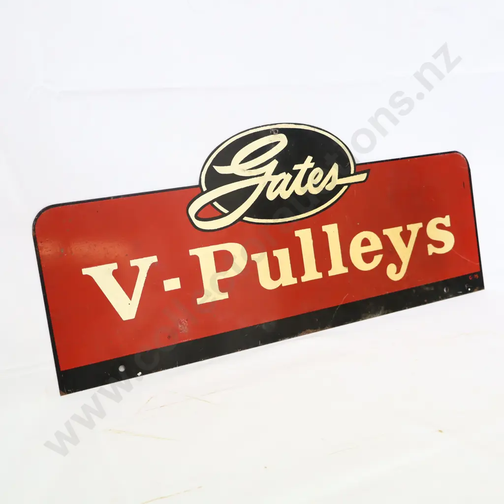 Double Sided Gates V Pulleys Steel Sign Image 1++