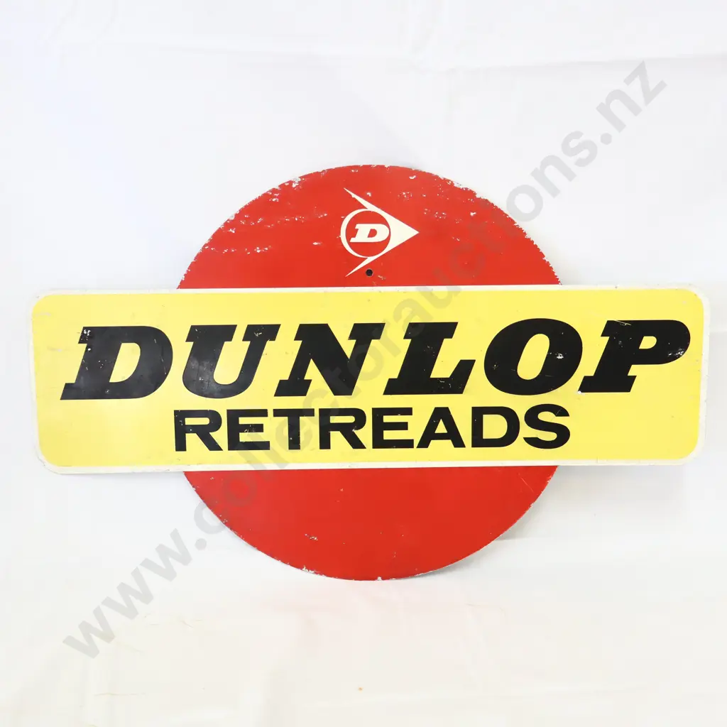 Dunlop Retreads Tin Sign Image 1++