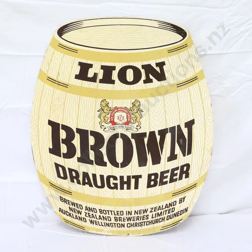 Lion Brown Draught Beer Card Sign Image 1++