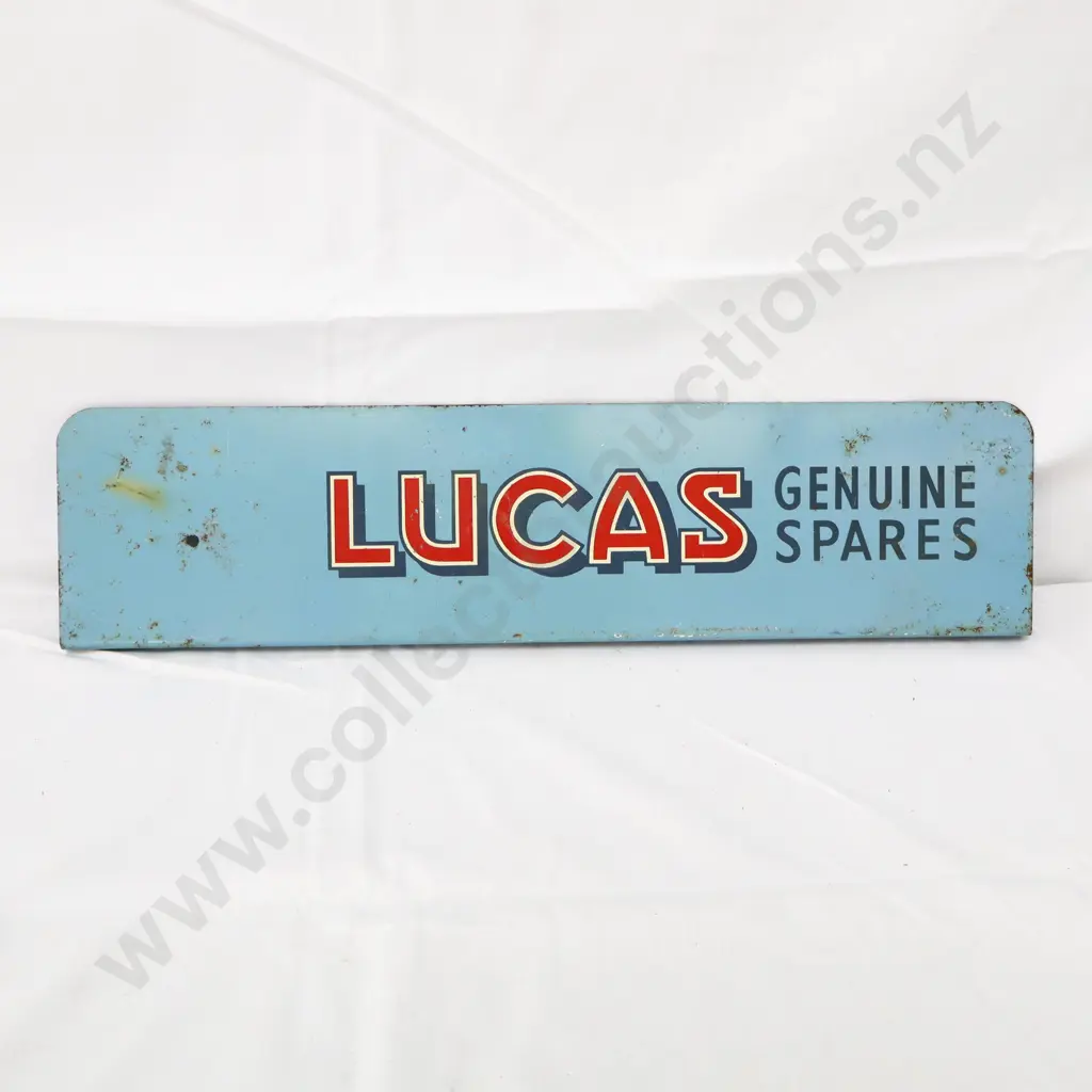 Lucas Genuine Spares Steel Sign Image 1++