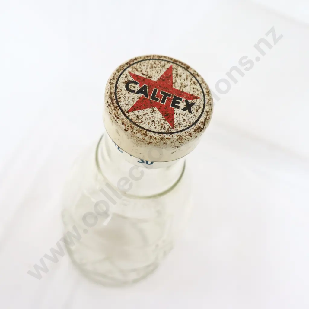 Caltex Oil Bottle Pint Original Cap Image 1++