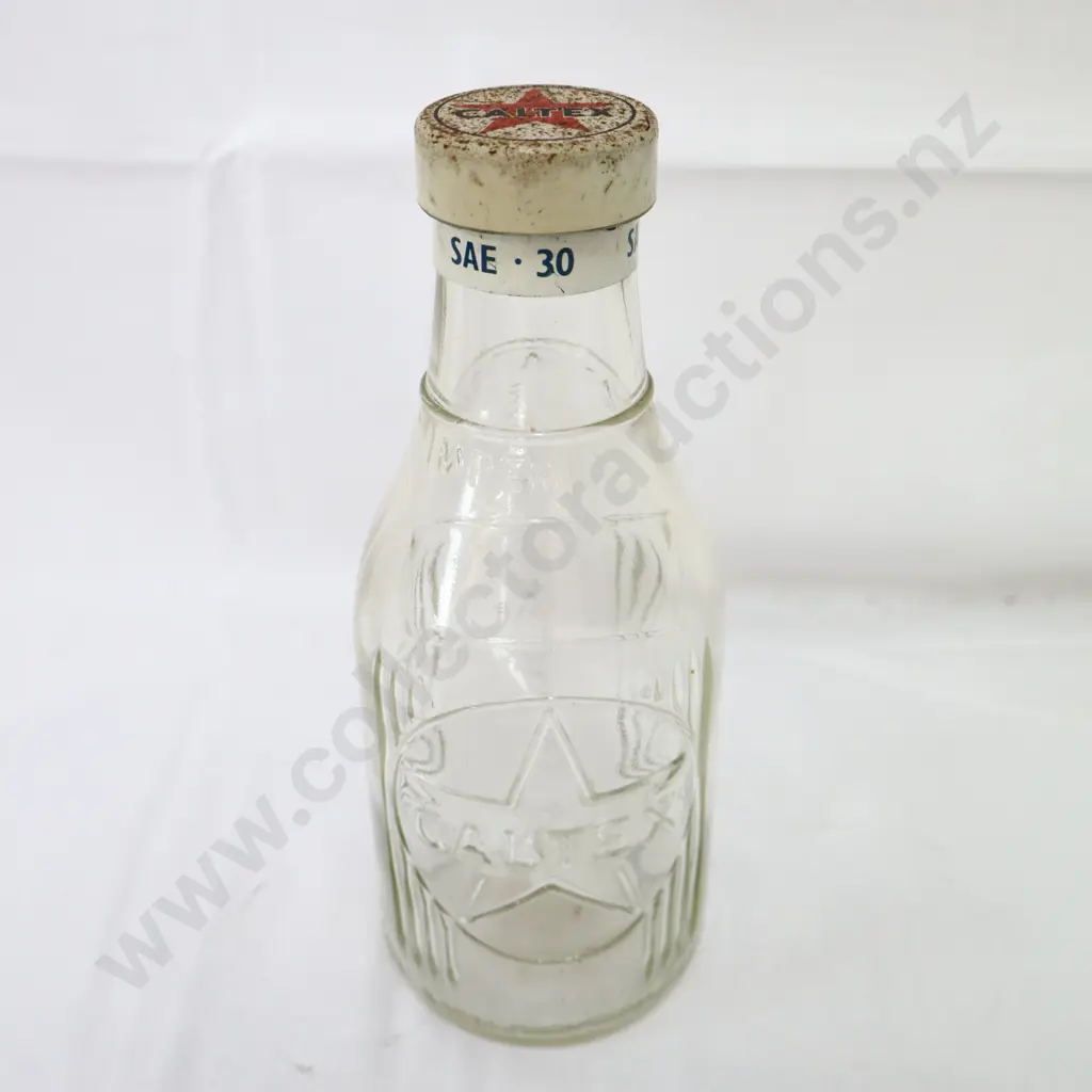 Caltex Oil Bottle Pint Original Cap Image 1++