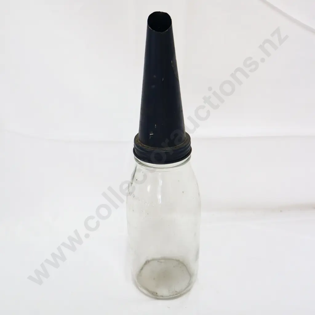 REPRODUCTION Neptune Oil Bottle Top On Quart Bottle Image 1++