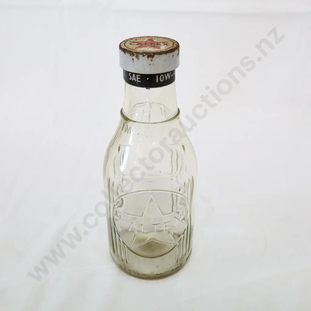 Caltex Oil Bottle Pint Original Cap Image 1++