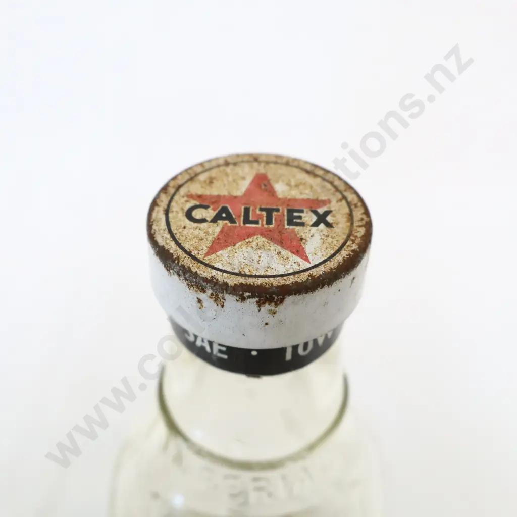Caltex Oil Bottle Pint Original Cap Image 1++