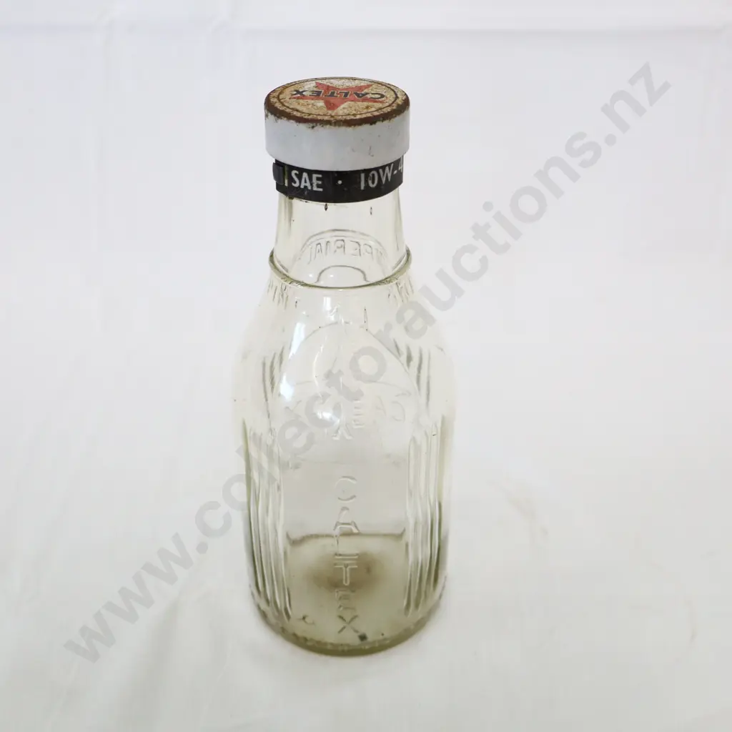 Caltex Oil Bottle Pint Original Cap Image 1++