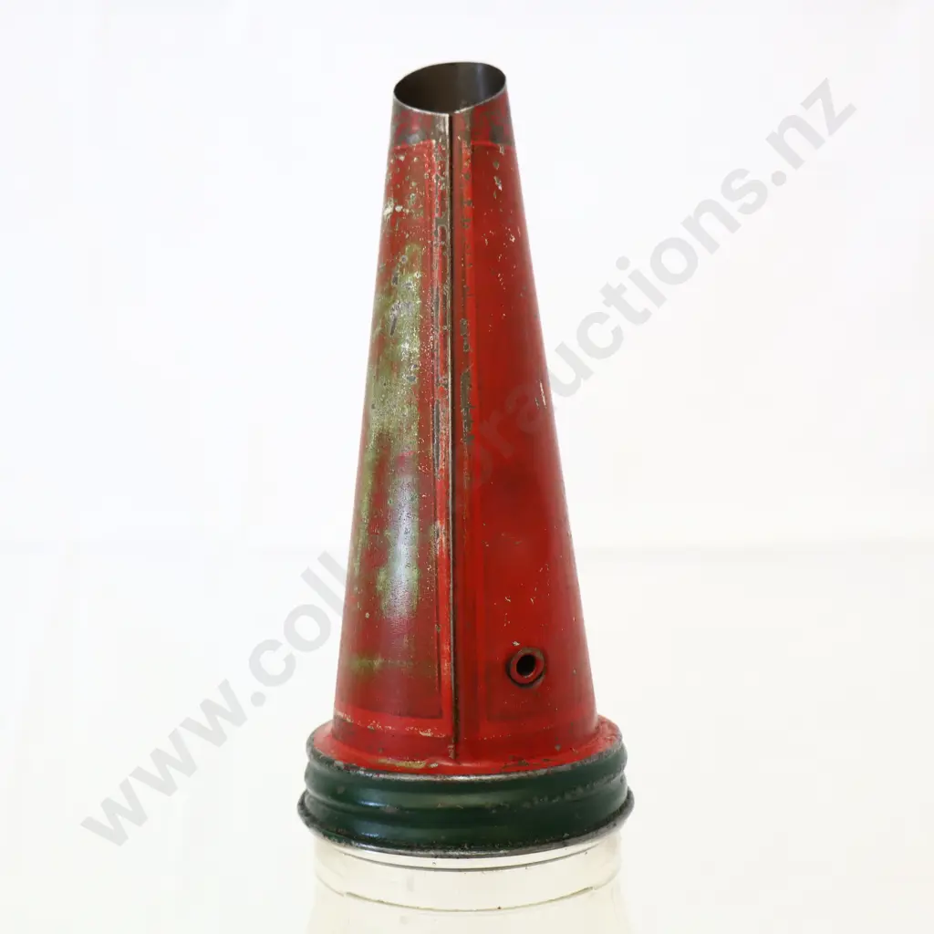 Texaco Oil Bottle Tin Top on Pint Bottle Image 1++