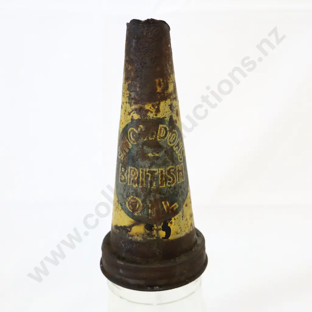 RARE Early British Snowdens Oil Bottle Top On Quart Bottle  Image 1++