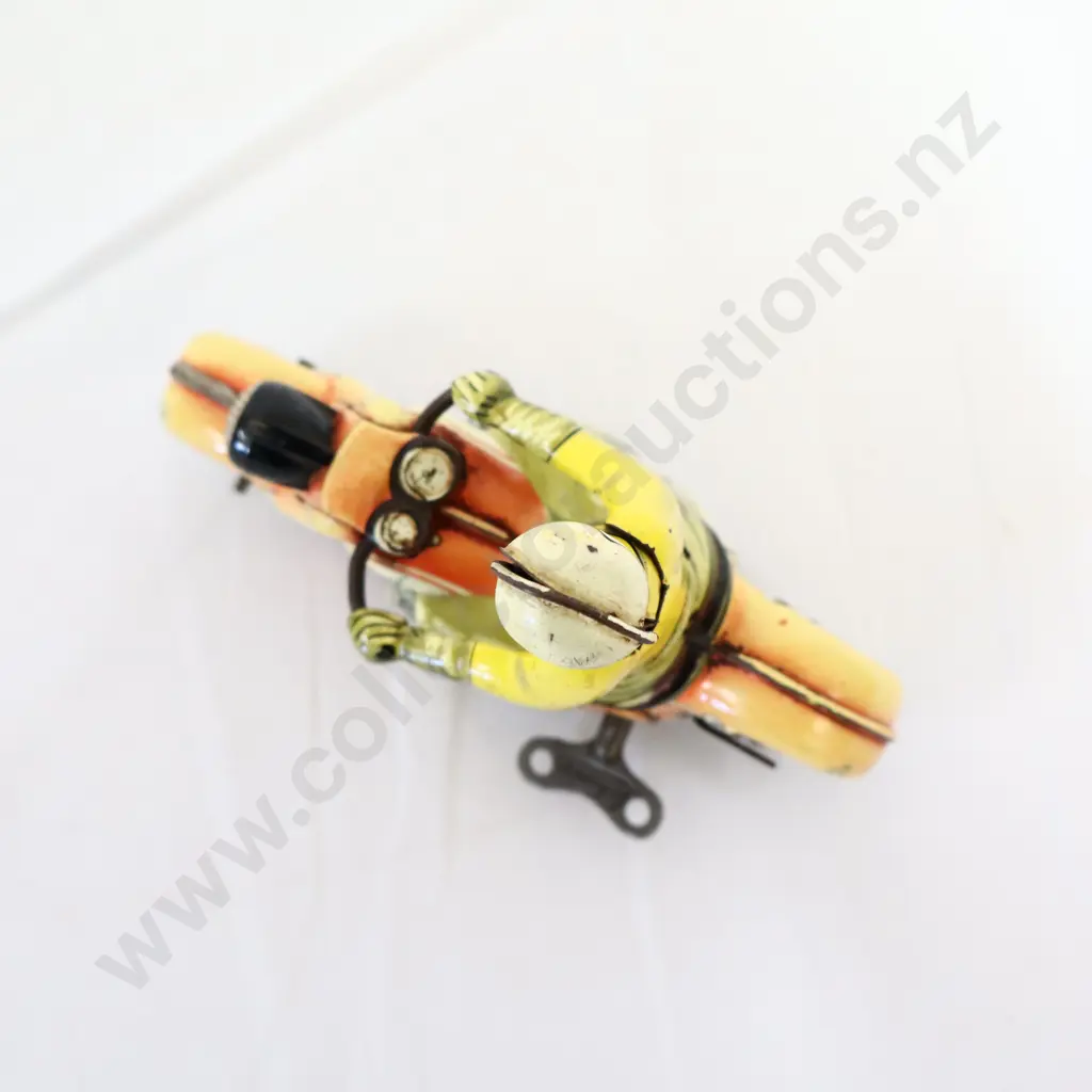 SCHUCO Carl 1005 Clockwork Western German Tin Toy Motorcycle Image 1++