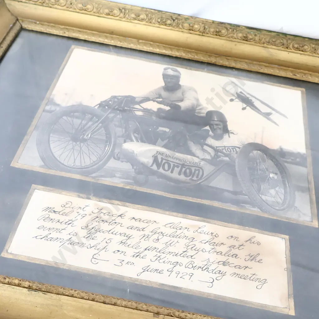 1929 Allen Lewis Dirt Track Racer Framed Print Image 1++