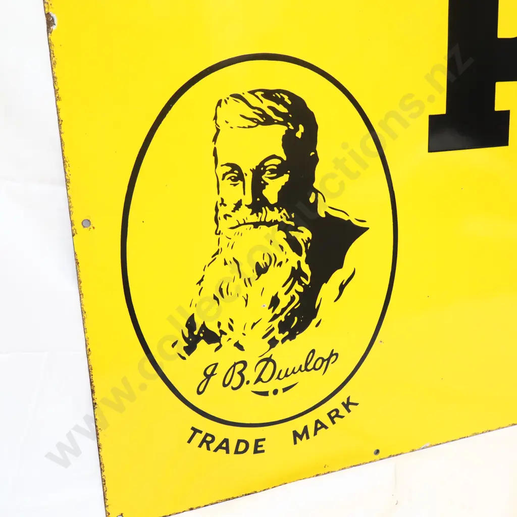 LARGE Dunlop Enamel Sign 9.5/10 Image 1++
