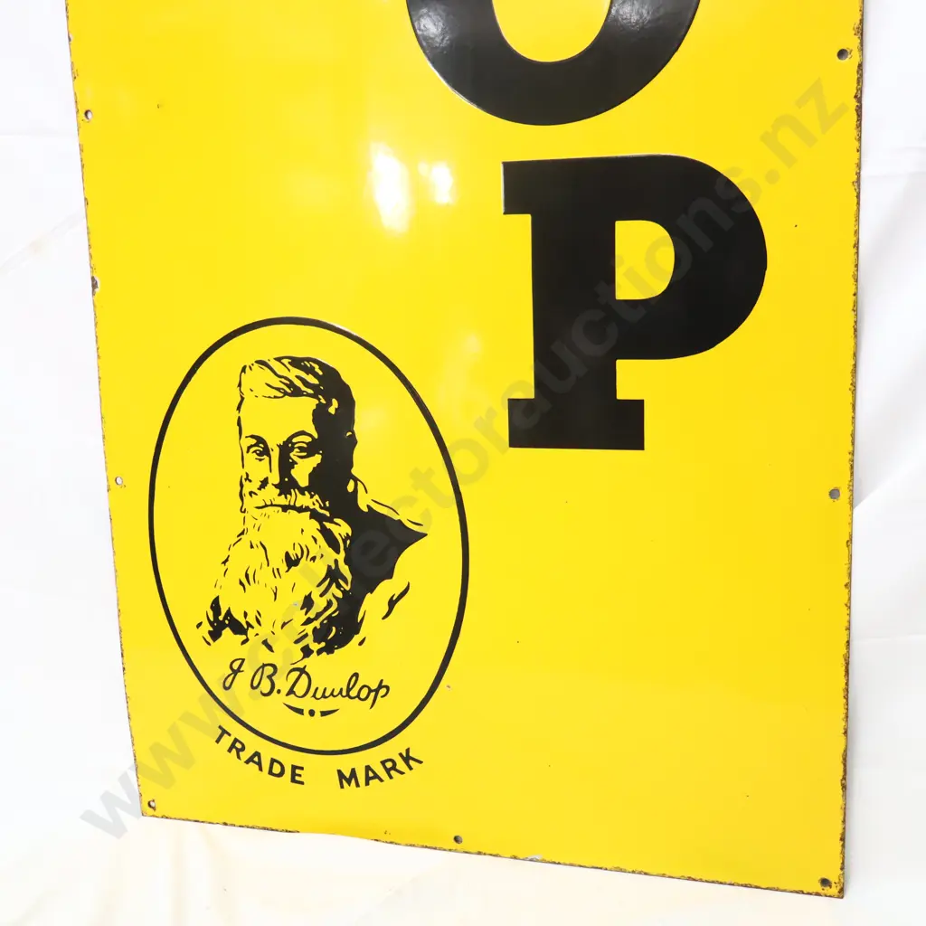 LARGE Dunlop Enamel Sign 9.5/10 Image 1++