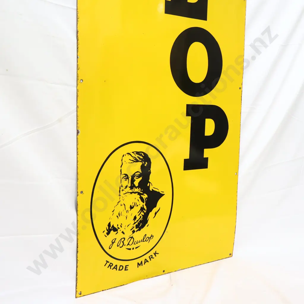 LARGE Dunlop Enamel Sign 9.5/10 Image 1++