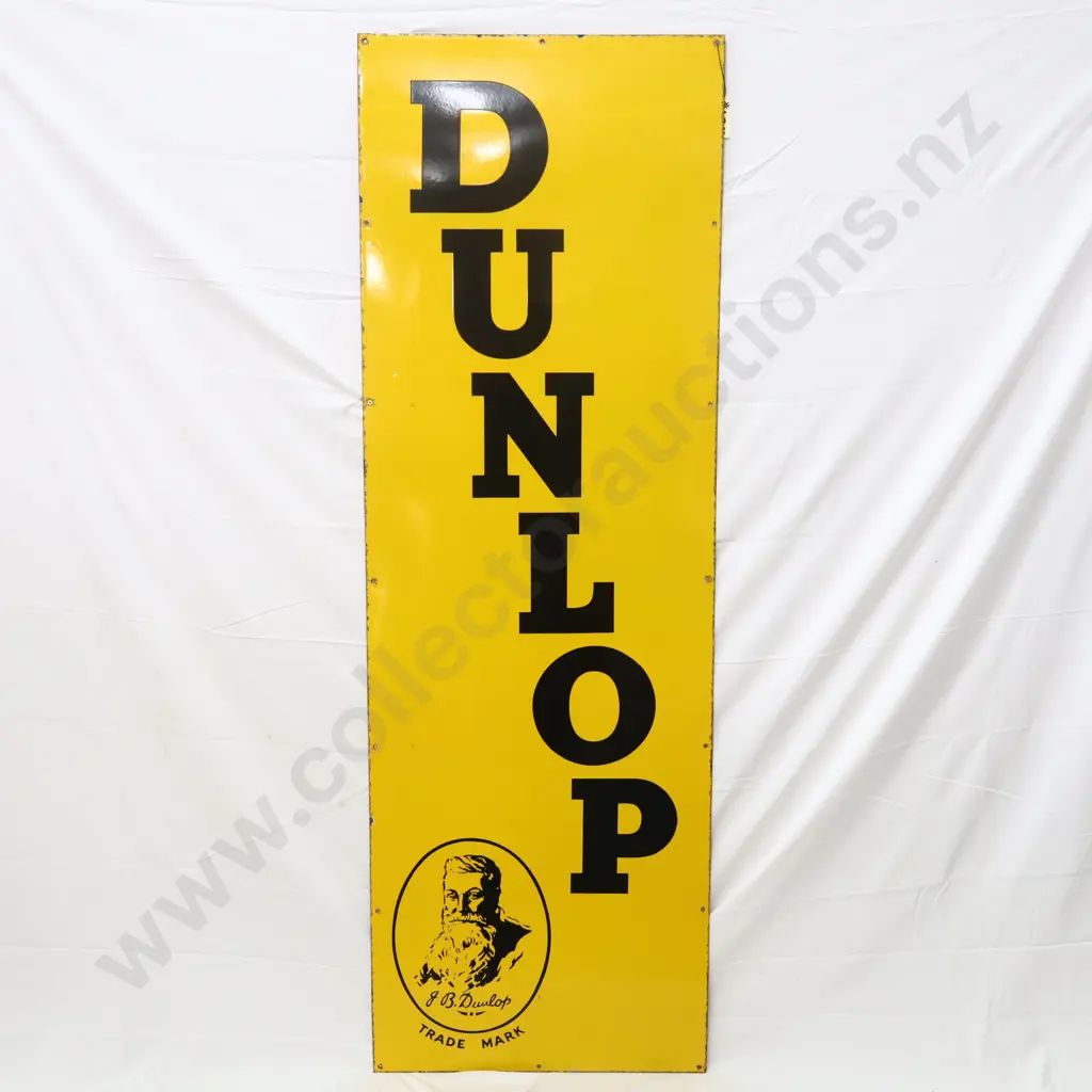 LARGE Dunlop Enamel Sign 9.5/10 Image 1++