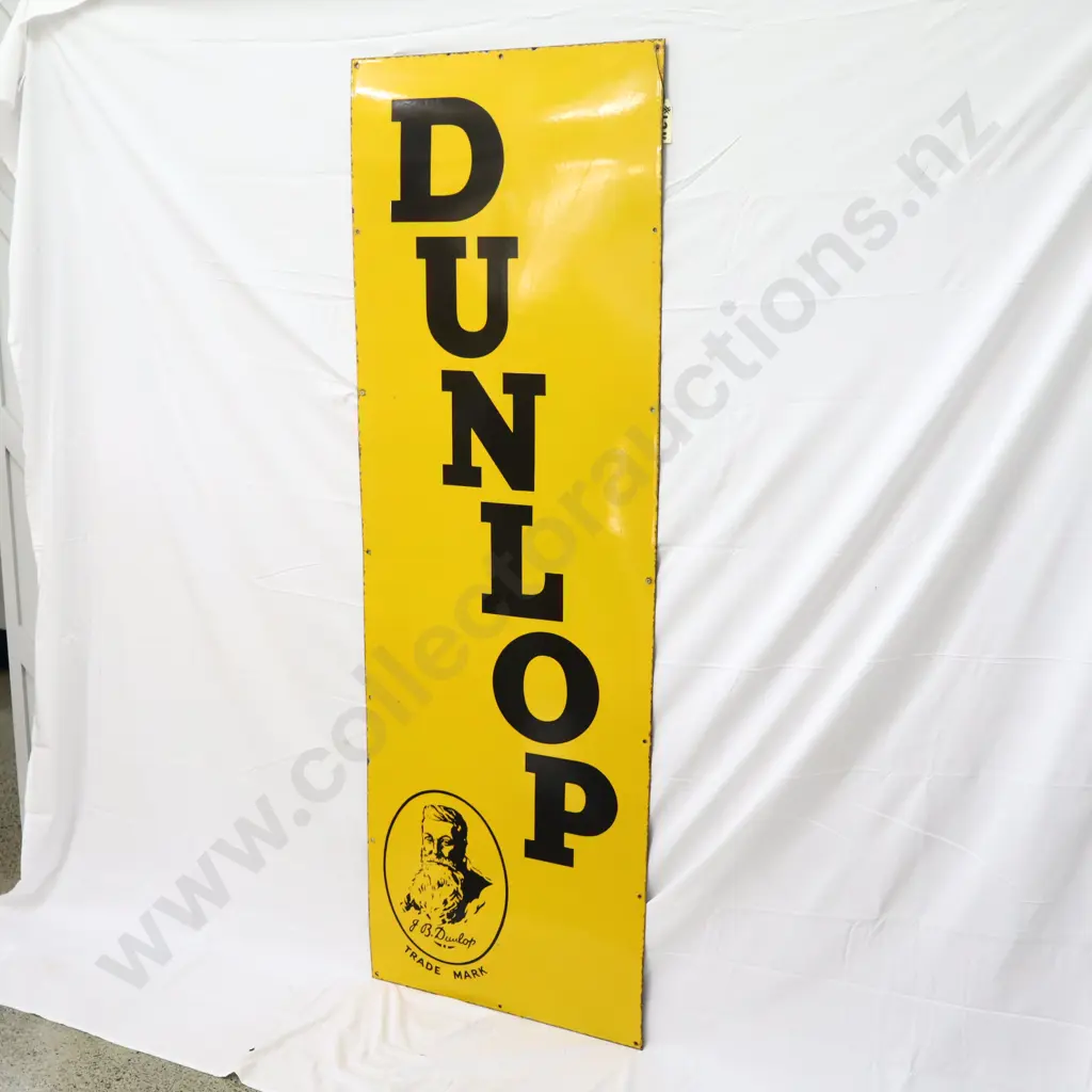 LARGE Dunlop Enamel Sign 9.5/10 Image 1++