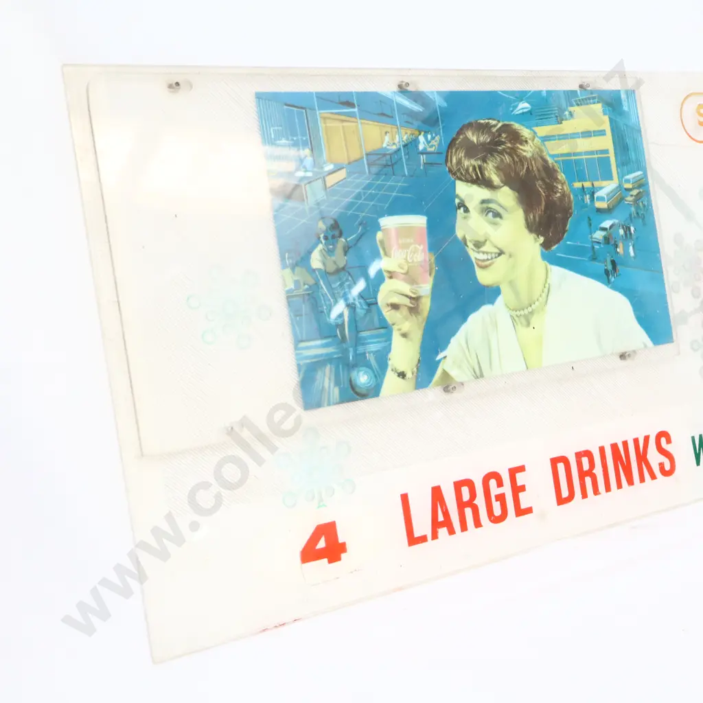 Coca Cola Soda Shoppe Perspex Sign Image 1++