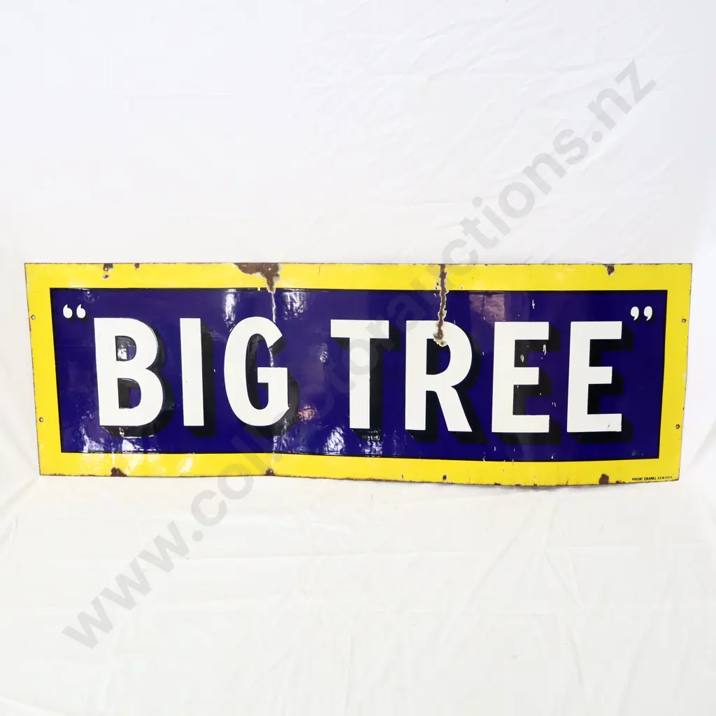 Big Tree Enamel Sign Image 1++